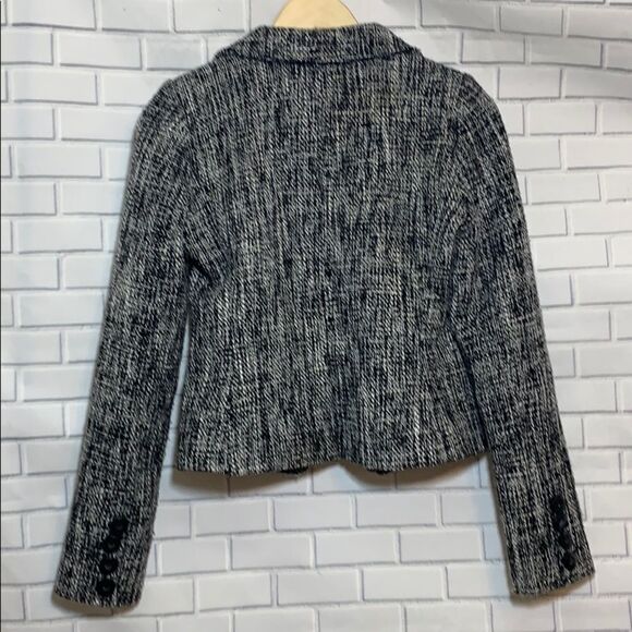 AS By DF Black And White Crop Tweed Jacket Size XS - Picture 3 of 5